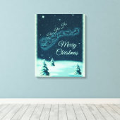Kerstnacht kerstmis kerstmis voor de kerstman canvas afdruk (Insitu (Houten vloer))
