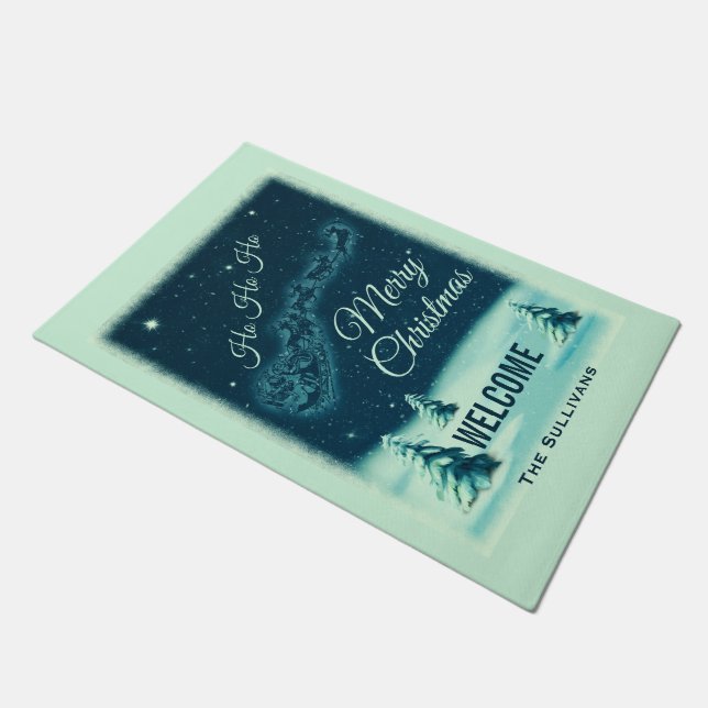 Kerstnacht kerstmis kerstmis voor de kerstman deurmat (Schuin)