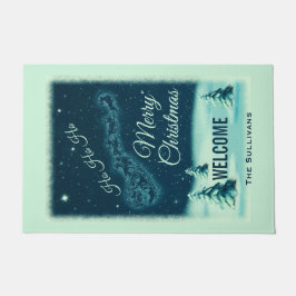 Kerstnacht kerstmis kerstmis voor de kerstman deurmat