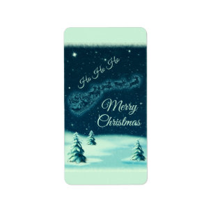 Kerstnacht kerstmis kerstmis voor de kerstman etiket