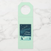 Kerstnacht kerstmis kerstmis voor de kerstman flessenhanger (Voorkant)