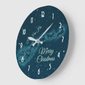 Kerstnacht kerstmis kerstmis voor de kerstman grote klok (Hoek)