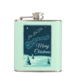 Kerstnacht kerstmis kerstmis voor de kerstman heupfles