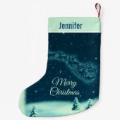 Kerstnacht kerstmis kerstmis voor de kerstman kleine kerstsok (Achterkant)