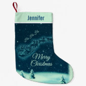 Kerstnacht kerstmis kerstmis voor de kerstman kleine kerstsok (Voorkant)