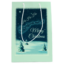 Kerstnacht kerstmis kerstmis voor de kerstman medium cadeauzakje