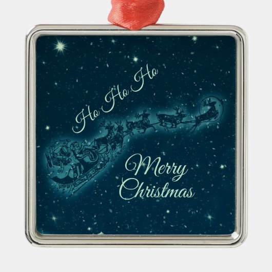 Kerstnacht kerstmis kerstmis voor de kerstman metalen ornament (Voorkant)