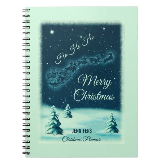 Kerstnacht kerstmis kerstmis voor de kerstman notitieboek (Voorkant)