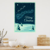 Kerstnacht kerstmis kerstmis voor de kerstman poster (Keuken)