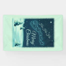 Kerstnacht kerstmis kerstmis voor de kerstman spandoek