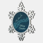 Kerstnacht kerstmis kerstmis voor de kerstman tin sneeuwvlok ornament (Rechts)