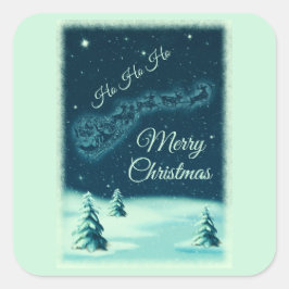 Kerstnacht kerstmis kerstmis voor de kerstman vierkante sticker