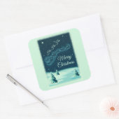 Kerstnacht kerstmis kerstmis voor de kerstman vierkante sticker (Envelop)