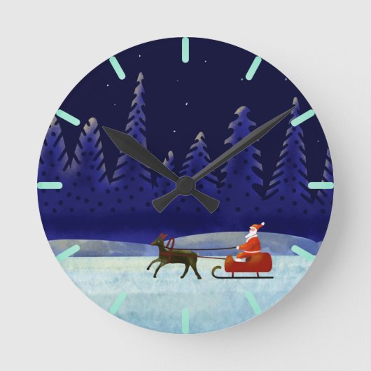 Kerstnacht kerstreis ronde klok (Voorkant)