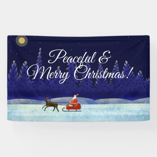 Kerstnacht kerstreis spandoek (Horizontaal)