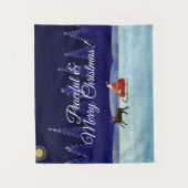 Kerstnacht kerstreis wandkleed (Voorkant)