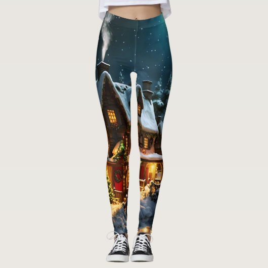 Kerstnacht Leggings (Voorkant)