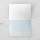 Kerstnacht met bomen en sneeuwvlokken feestdagen kaart (Binnen)