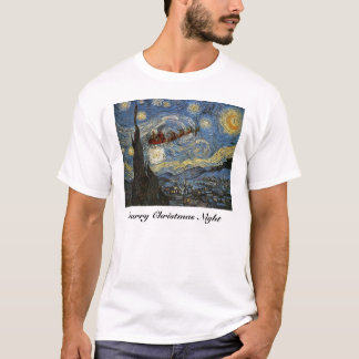 Kerstnacht met kerstmis Art T-Shirt