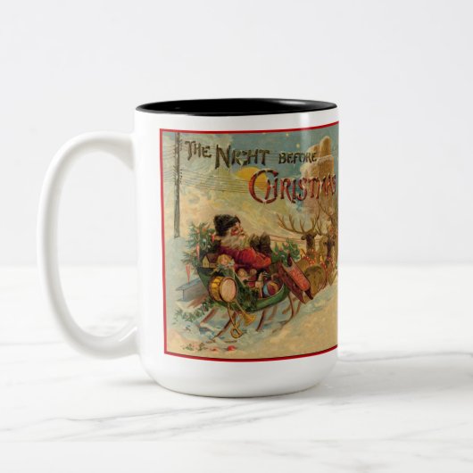 Kerstnacht Oude Kerstman Mok (Links)