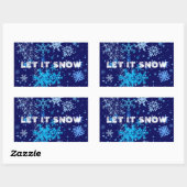 Kerstnacht rechthoekige Sticker (Vel)