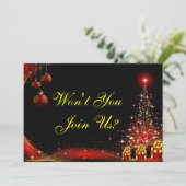 Kerstnacht Rode set Kaart (Staand voorkant)