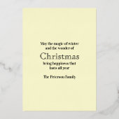 Kerstnacht Sky Lit Tree Folie Feestdagenkaart (Achterkant)