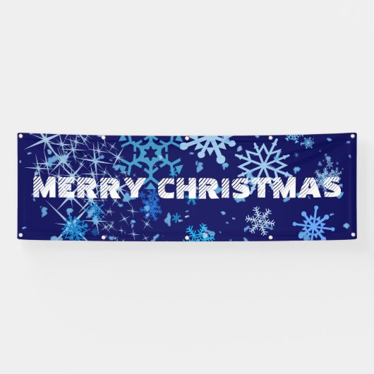 Kerstnacht Sneeuwval Spandoek (Horizontaal)