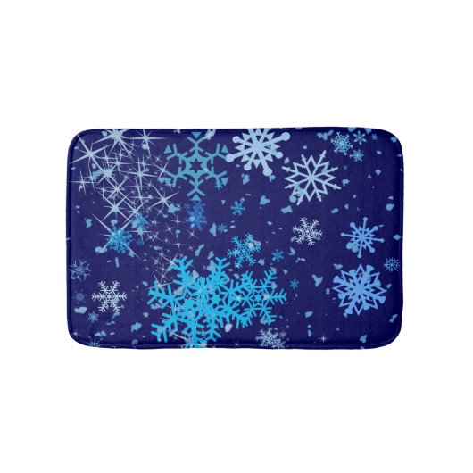 Kerstnacht Snowfall Badmat (Voorkant)