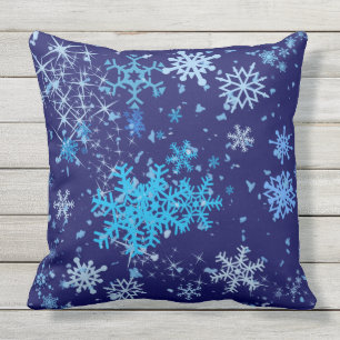Kerstnacht Snowfall Buitenkussen