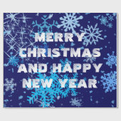Kerstnacht Snowfall Cadeaupapier (Vlak)