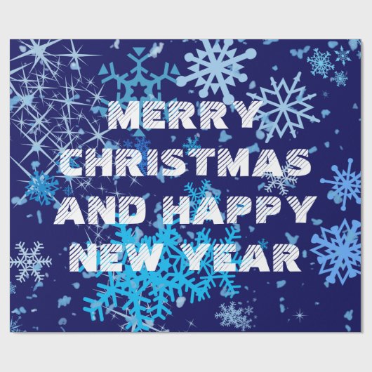 Kerstnacht Snowfall Cadeaupapier (Vlak)