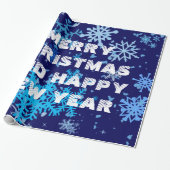 Kerstnacht Snowfall Cadeaupapier (Uitgerold)