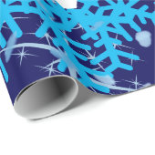 Kerstnacht Snowfall Cadeaupapier (Rol Hoek)