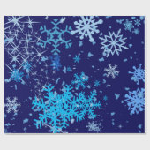Kerstnacht Snowfall Cadeaupapier (Vlak)