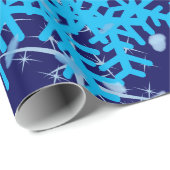 Kerstnacht Snowfall Cadeaupapier (Rol Hoek)
