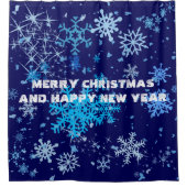 Kerstnacht Snowfall Douchegordijn (Voorkant)