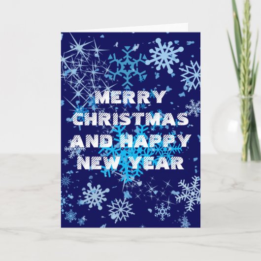Kerstnacht Snowfall Feestdagen Kaart (Voorkant)