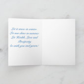 Kerstnacht Snowfall Feestdagen Kaart (Binnen)