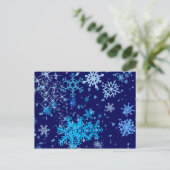 Kerstnacht Snowfall Feestdagenkaart (Staand voorkant)