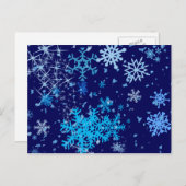 Kerstnacht Snowfall Feestdagenkaart (Voorkant / Achterkant)