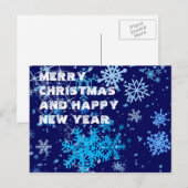 Kerstnacht Snowfall Feestdagenkaart (Voorkant / Achterkant)
