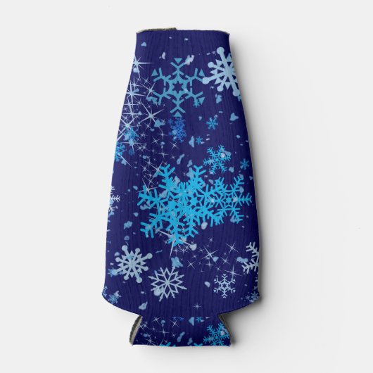 Kerstnacht Snowfall Flesjeskoeler (Voorkant)