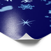 Kerstnacht Snowfall Foto Afdruk (Hoek)