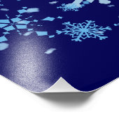 Kerstnacht Snowfall Foto Afdruk (Hoek)