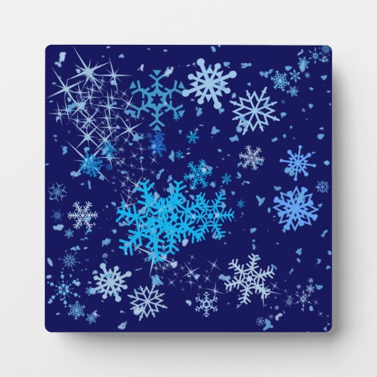 Kerstnacht Snowfall Fotoplaat (Voorkant)