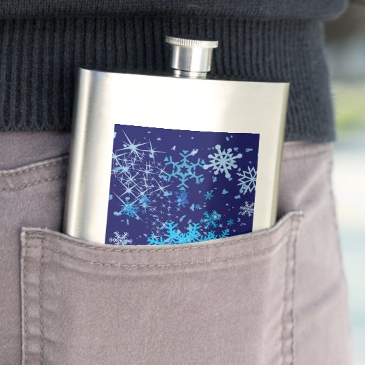 Kerstnacht Snowfall Heupfles (Voorbeeld)