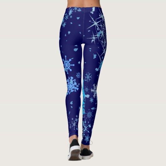 Kerstnacht Snowfall Leggings (Achterkant)