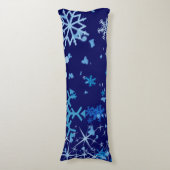 Kerstnacht Snowfall Lichaamskussen (Voorkant Verticaal)