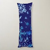 Kerstnacht Snowfall Lichaamskussen (Achterkant (Verticaal))